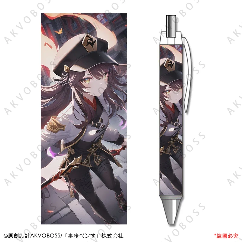 

1 шт. гелевая ручка Ху Тао геншин ударопрочный аниме тематический рисунок черная заправка школьные офисные принадлежности искусственная Канцелярия