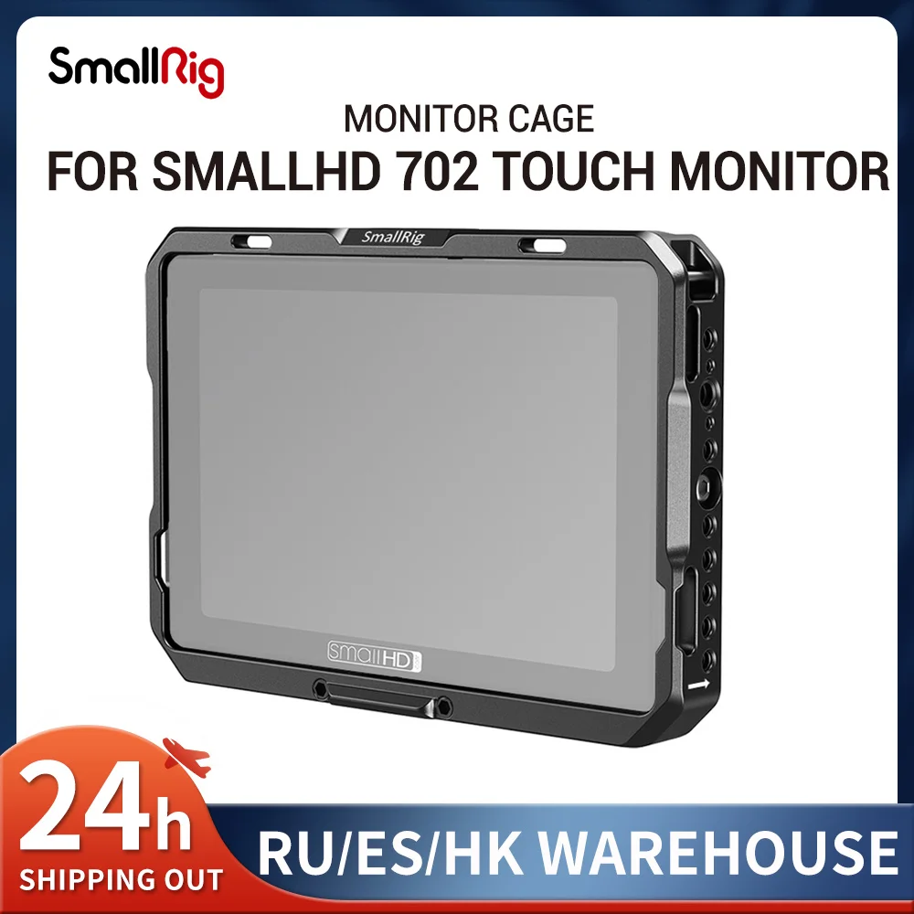 Smallrig Director Monitor Cage W/ Sun Hood Fr Smallhd 702 Touch Monitor Caratteristica 1/4 & Arri 3/8 E Nato Rail Accessory Mount 2684