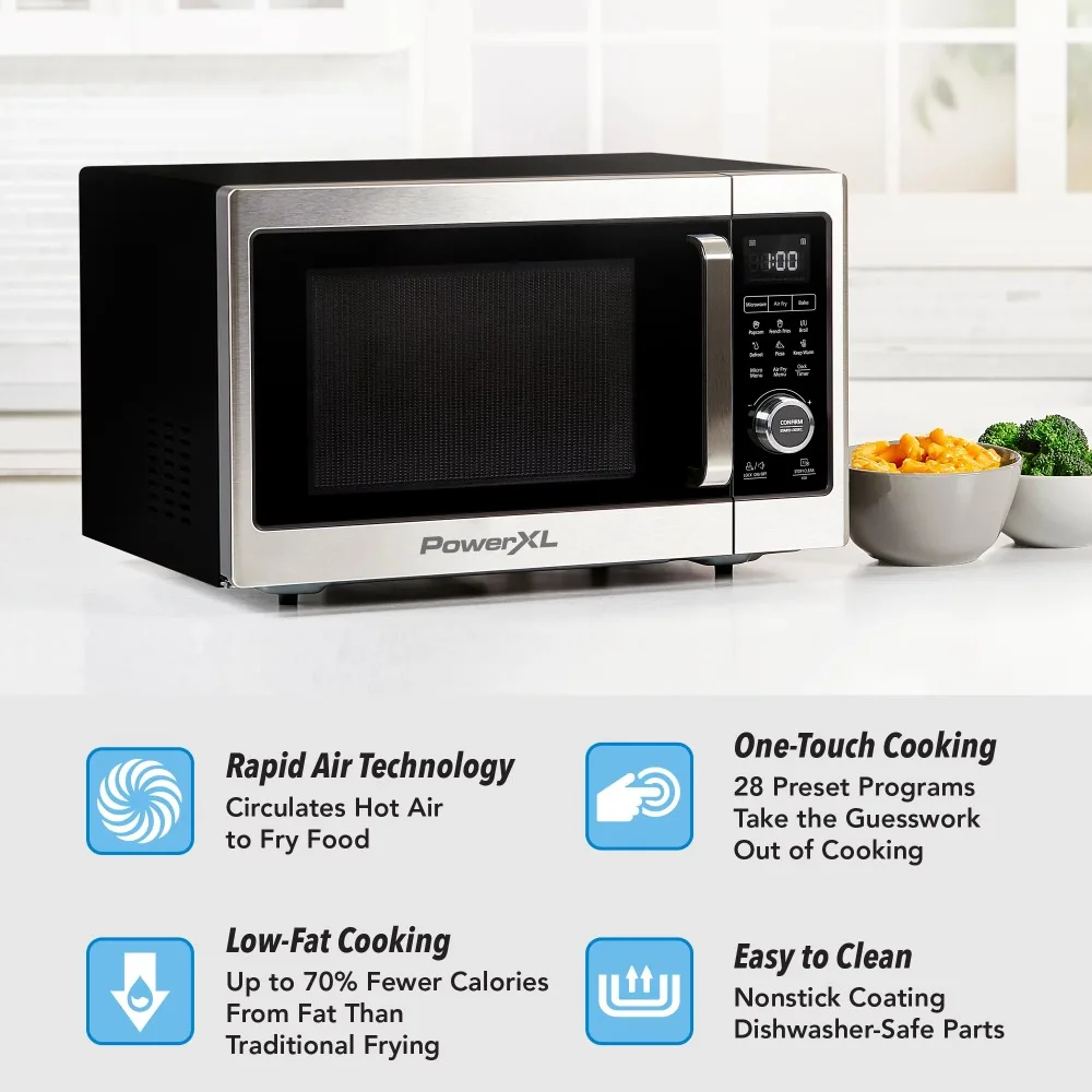 PowerXL Smart Microwave Air Fryer Plus Countertop Microwave Air