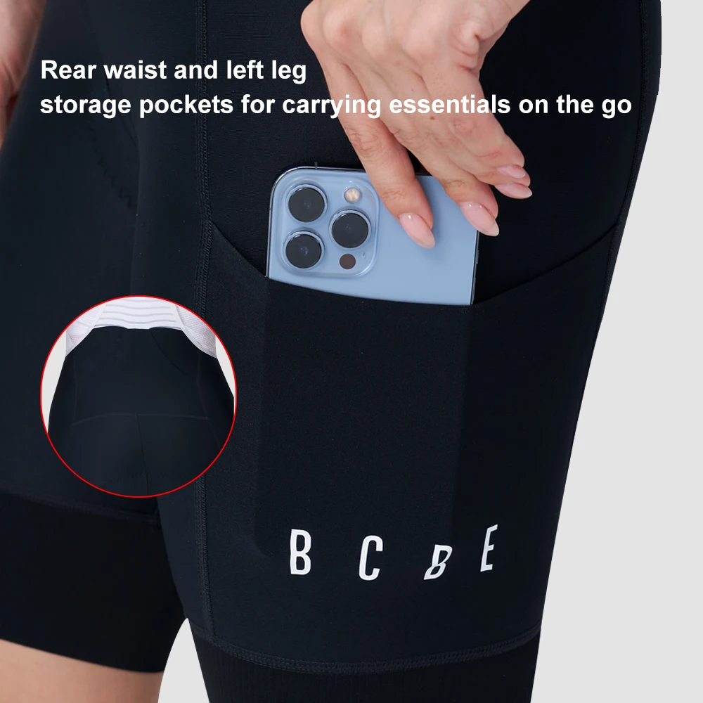 BCBE Women Cycling Bib Shorts Pro 7 Hours Elastic Interface Pad Cycling Shorts Breathable Slim Fit Road Bicycle Tights Pants 4