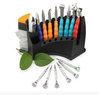 

stainless steel Glasses adjusting tool pliers set 8pcs plier+6pcs screwdrivers+tool holder NO.E0030