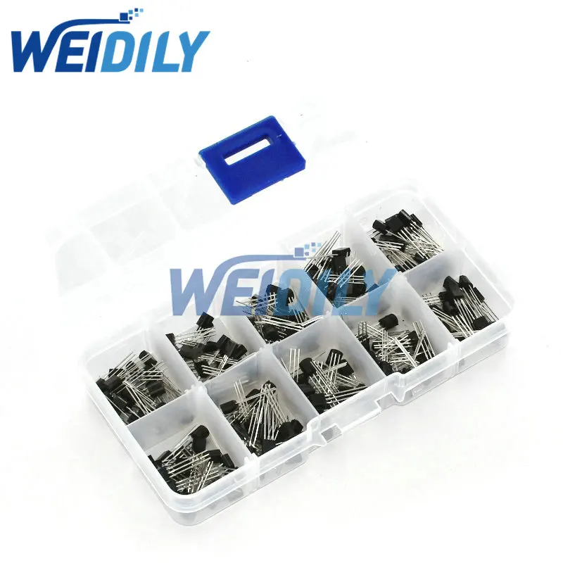 Transistor BC327 BC337 2N2222 2N2907 2N3904 2N3906 S8050 S8550 A1015 C1815 200PCS 10 Values Triode Transistors kit TO-92 bjt transistor transistors kit triac transistor
