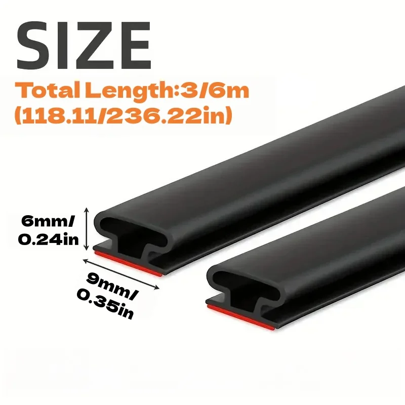 Self-Adhesive Extra Thick Door Weather Stripping Seal Strip