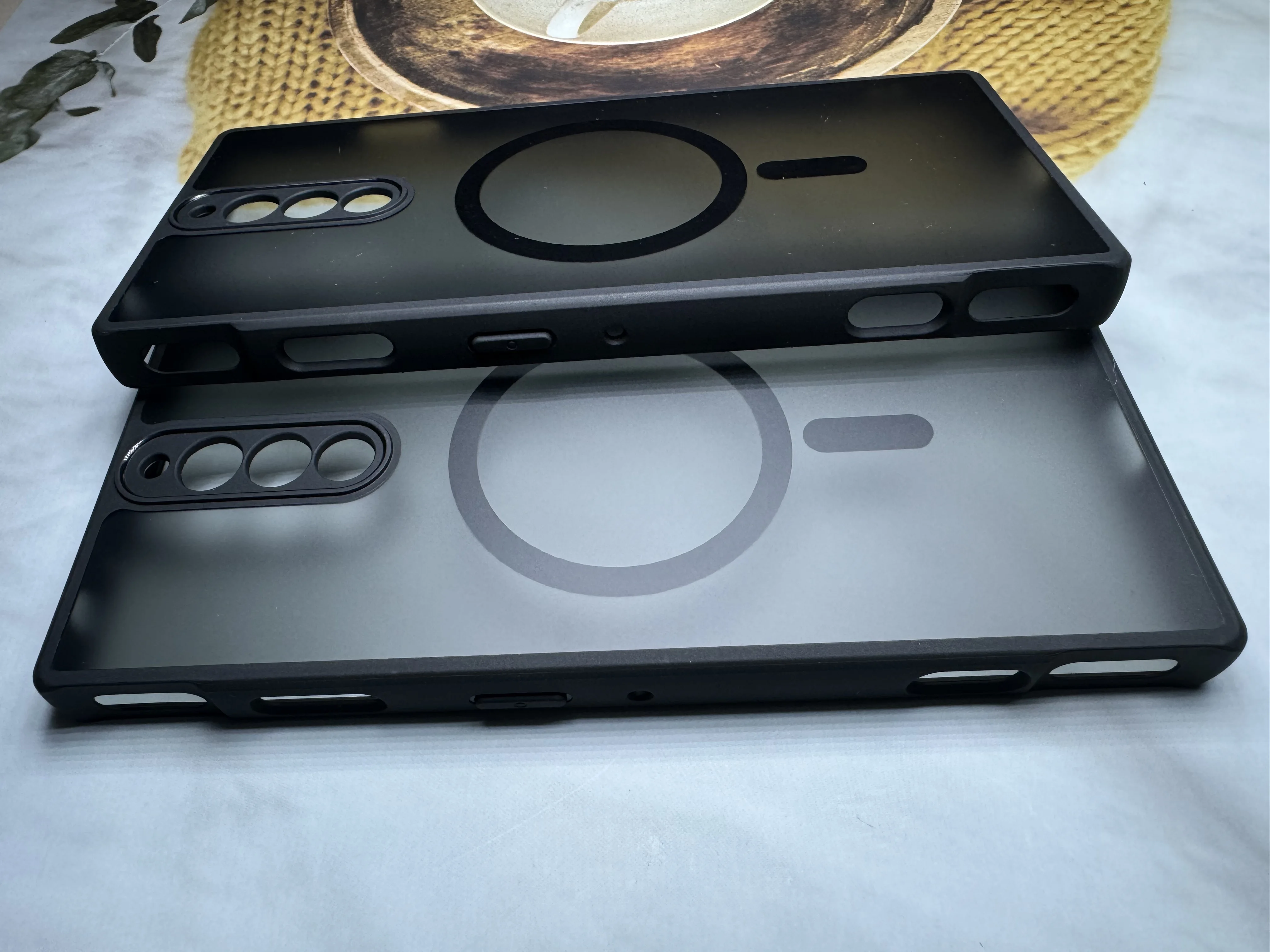 Matte Magnetic Acrylic Hard Bumper Shockproof Case