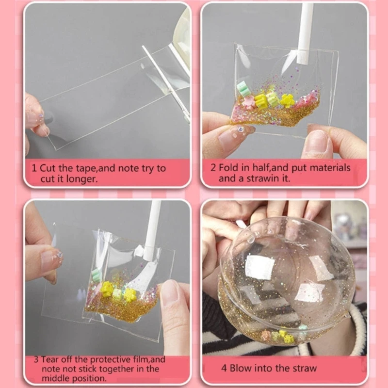 LXAF 풍선 만들기 세트 블로잉 버블 테이프 DIY 풍선 아트 세트 스트레스 릴리프 스퀴즈