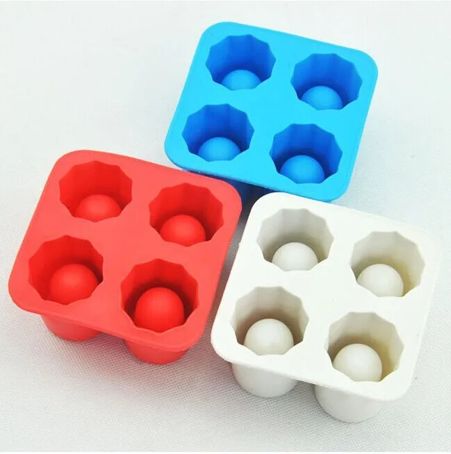 Description Picture 5 of item4 Cup Shape Silicone Ice Cube Mold Shot Glass IceMould Ice Cube Tray Summer Bar Party Beer Ice Cocktail Cold Drinking Tools
