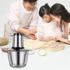 Meat Grinder 2L Stainless Steel Electrical Food Processor Blender Mixer Machine  Kitchen Fruits Garlic Nuts, EU Plug Blender 3