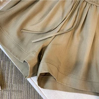 Plus Size Shorts For Women Summer 2025 New Arrival High Elastic Waist Loose Shorts Women Casual Drawstring Women's Short Pants - Image 5