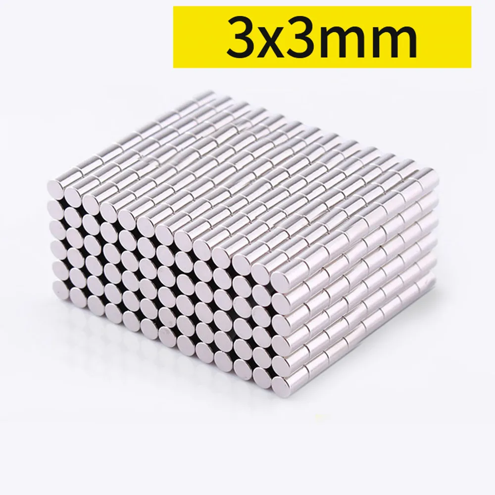 3×3 mm Search Minor disc Magnet 3mmX3mm Bulk Small Round Magnets 3x3mm Neodymium round N35 Strong Magnets 3*3 mm