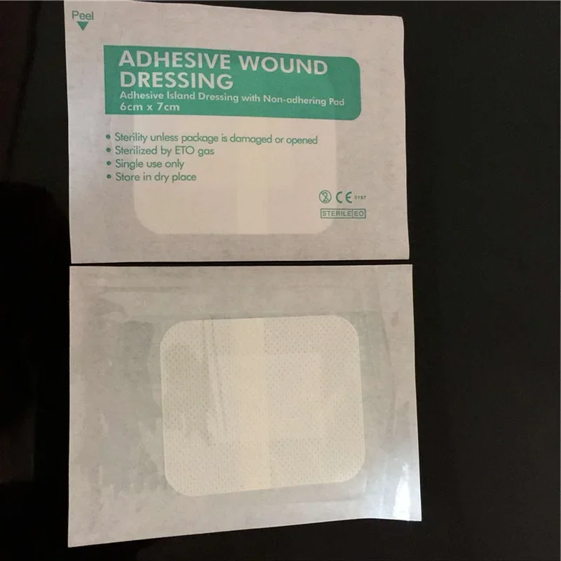 10 Pcs Wound Dressing Pads Non-woven Fabrics First Aid Application Swab Breathable Self-adhesive Dressings Paste Patches 4