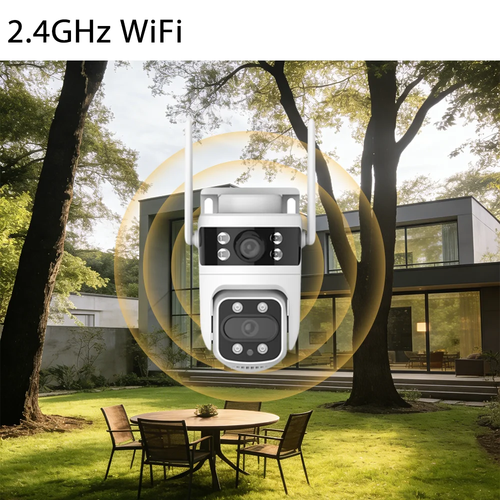 1-4pcs Y111 2K Dual Lens PTZ Outdoor Security Camera WiFi AI Human Detection Color Night Vision Two-Way Audio Smart Home Camera 5