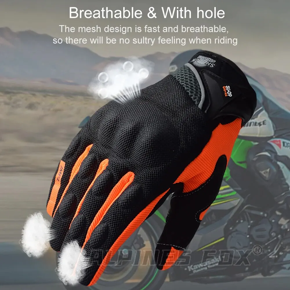 Motorcycle gloves Breathable Full Finger Racing Antiskid Wearable Size S-XXL