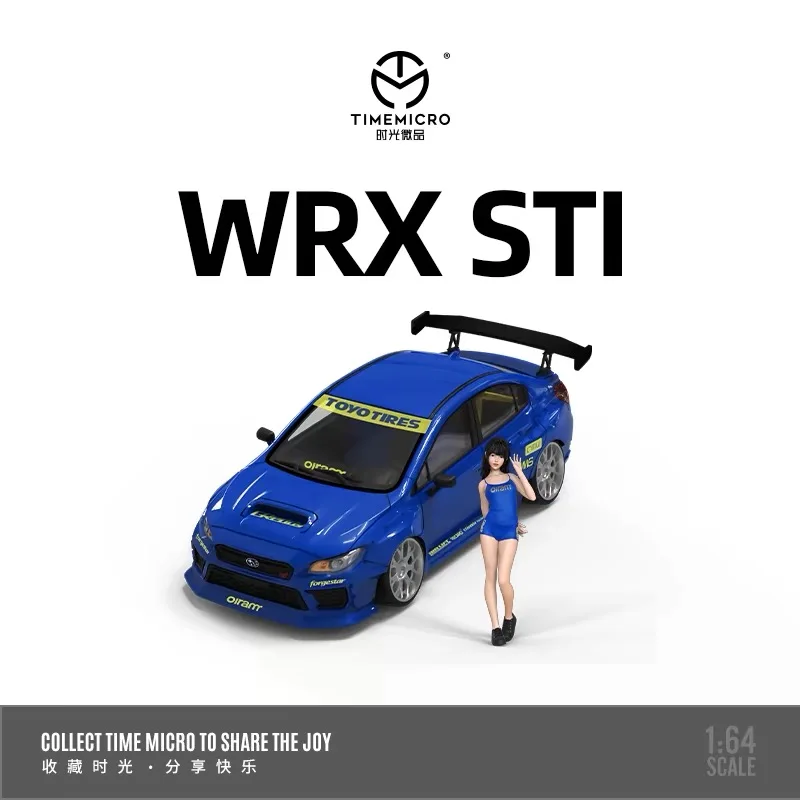 

Модифицированная синяя модель автомобиля TimeMicro1:64 Subaru WRX STI Rally