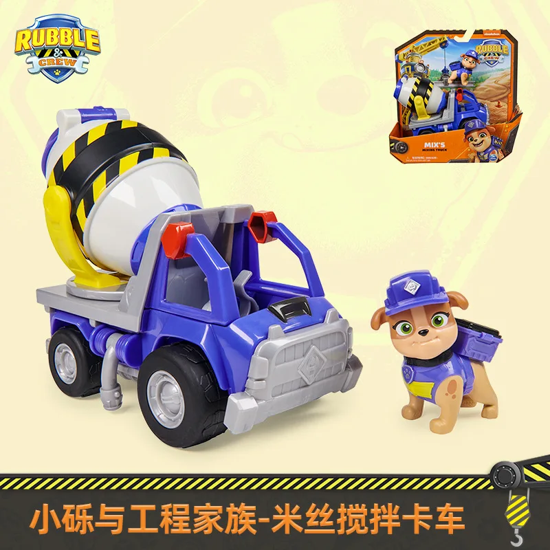 Rubble & Crew, Set di Action Figure Rubble And Mix, con 85,05 g di Kinetic Sand Build-It e 2 Giocattoli per Costruzioni Portatili, Giocattoli per Bambini dai 3 Anni in su