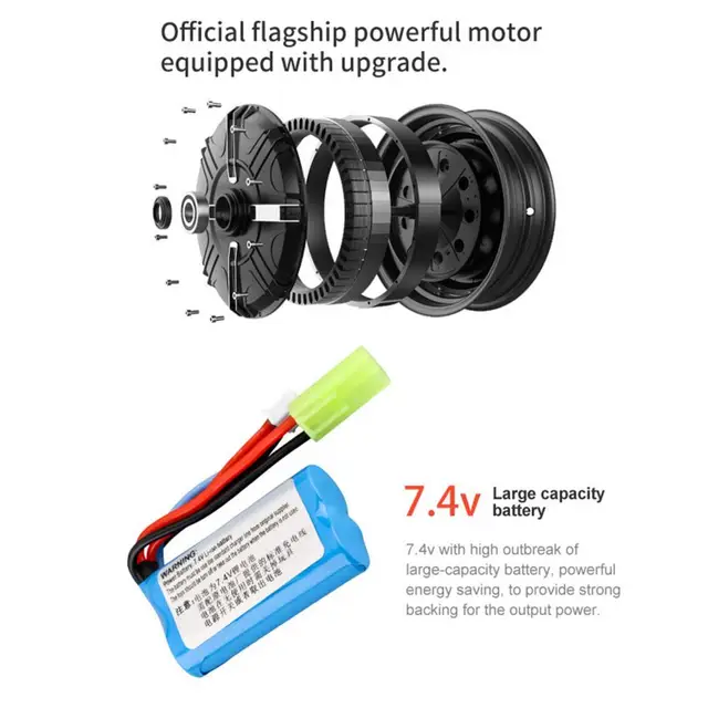 1 Set Wireless RC Boat Eco-friendly Anti-collision Simulation Birthday Gift Hovercraft Toy RC Racing Boat 5