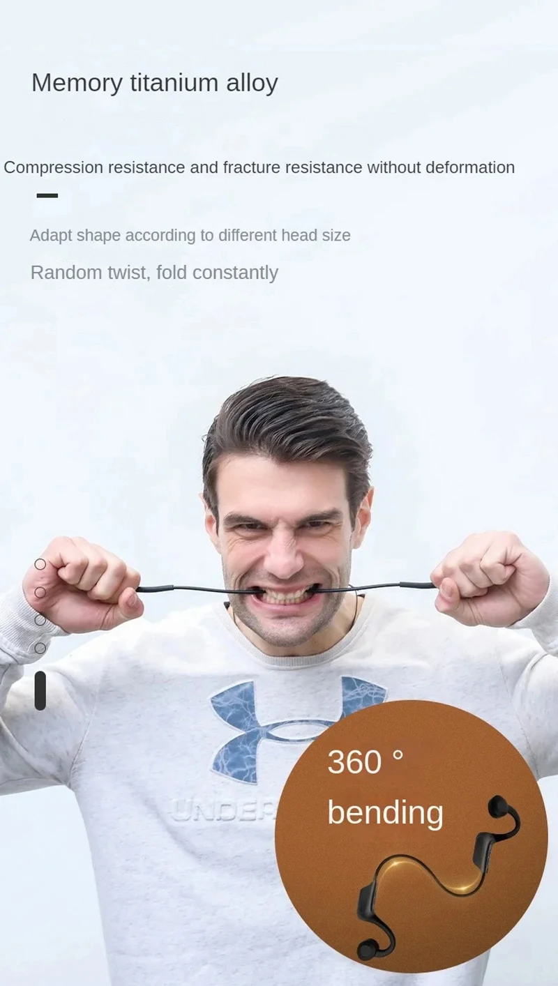 Bone Conduction Bluetooth Sports Headphones Waterproof Wireless_voghion.com