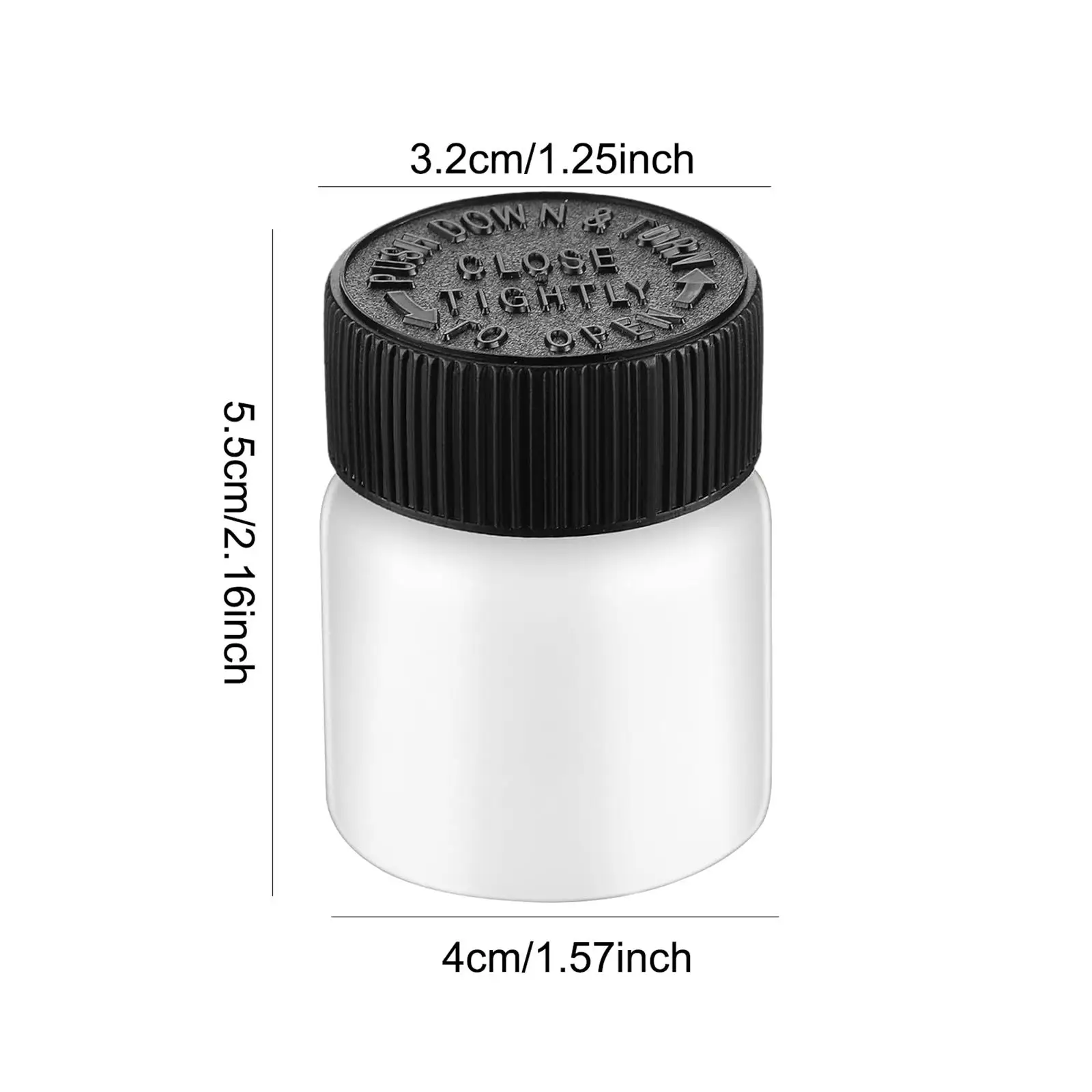 10x Leftover Paint Container 1 Ounce Fluid Capacity Car Scratches Repair Small
