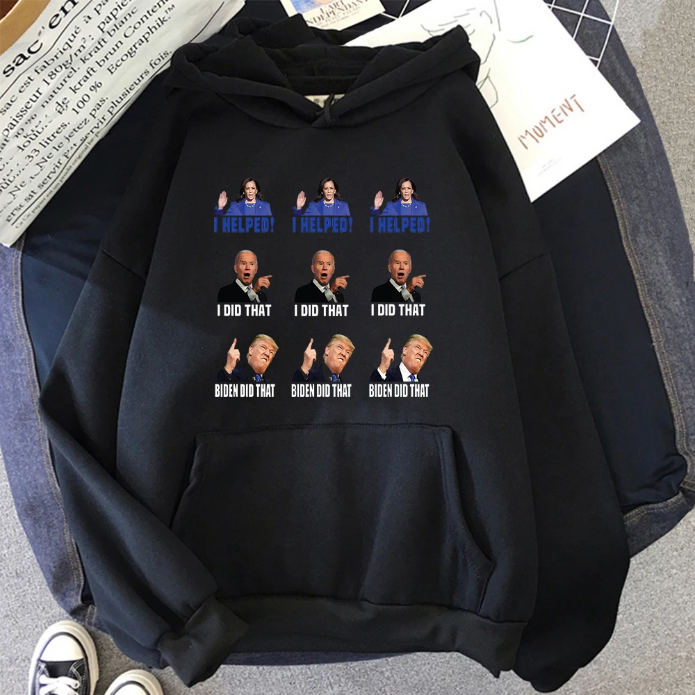 

I Did That Hoodies Joe Biden Kamala Harris I Helped Mens Sweatshirts Retro Casual Street Clothes Man Hip Hop Male Pullover Hoody