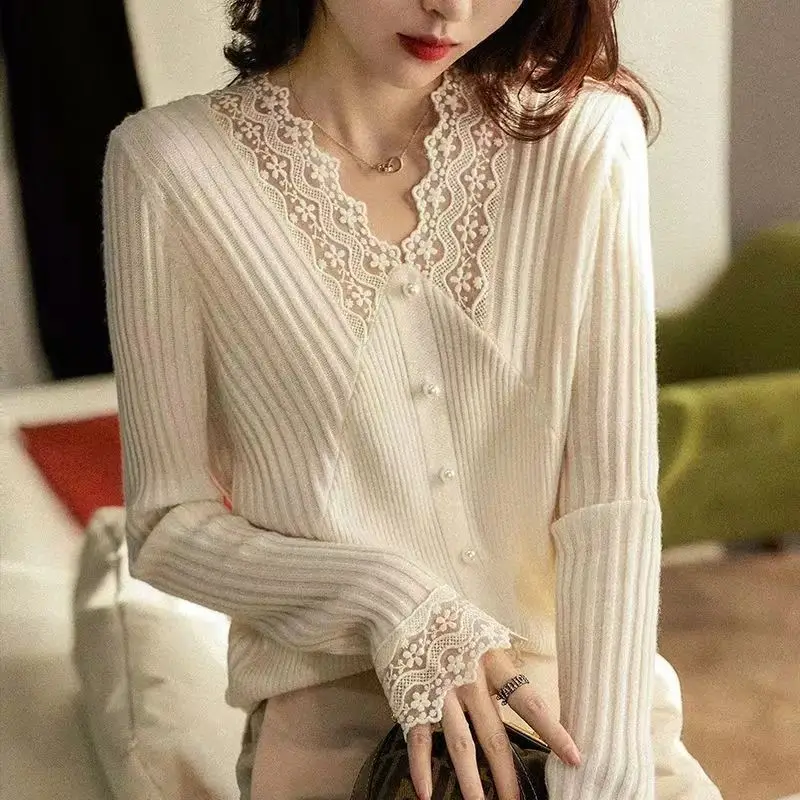 Sweater Tops Women Lace Women Lace Neck Sweater New Lace Women