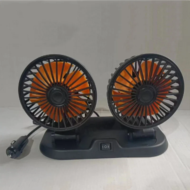5V 12V 24V Car Fan Cooling Car Fan Dual Head Usb 2 Speeds Adjustable Auto Cooler Air Accessories Wind Regulation car fan