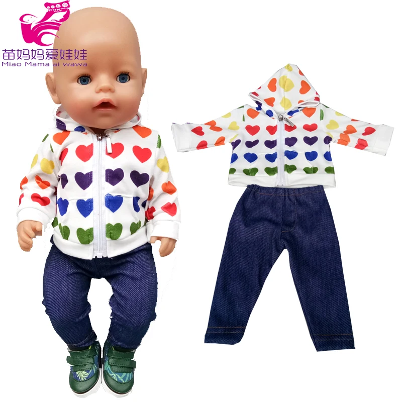 43 Cm Baby Doll Clothes Set 18" Doll Outfit Baby Girl Gift 40 Cm Nenuco Ropa Y Su Hermanita Toys Wears 6
