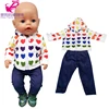 43 Cm Baby Doll Clothes Set 18" Doll Outfit Baby Girl Gift 40 Cm Nenuco Ropa Y Su Hermanita Toys Wears 6