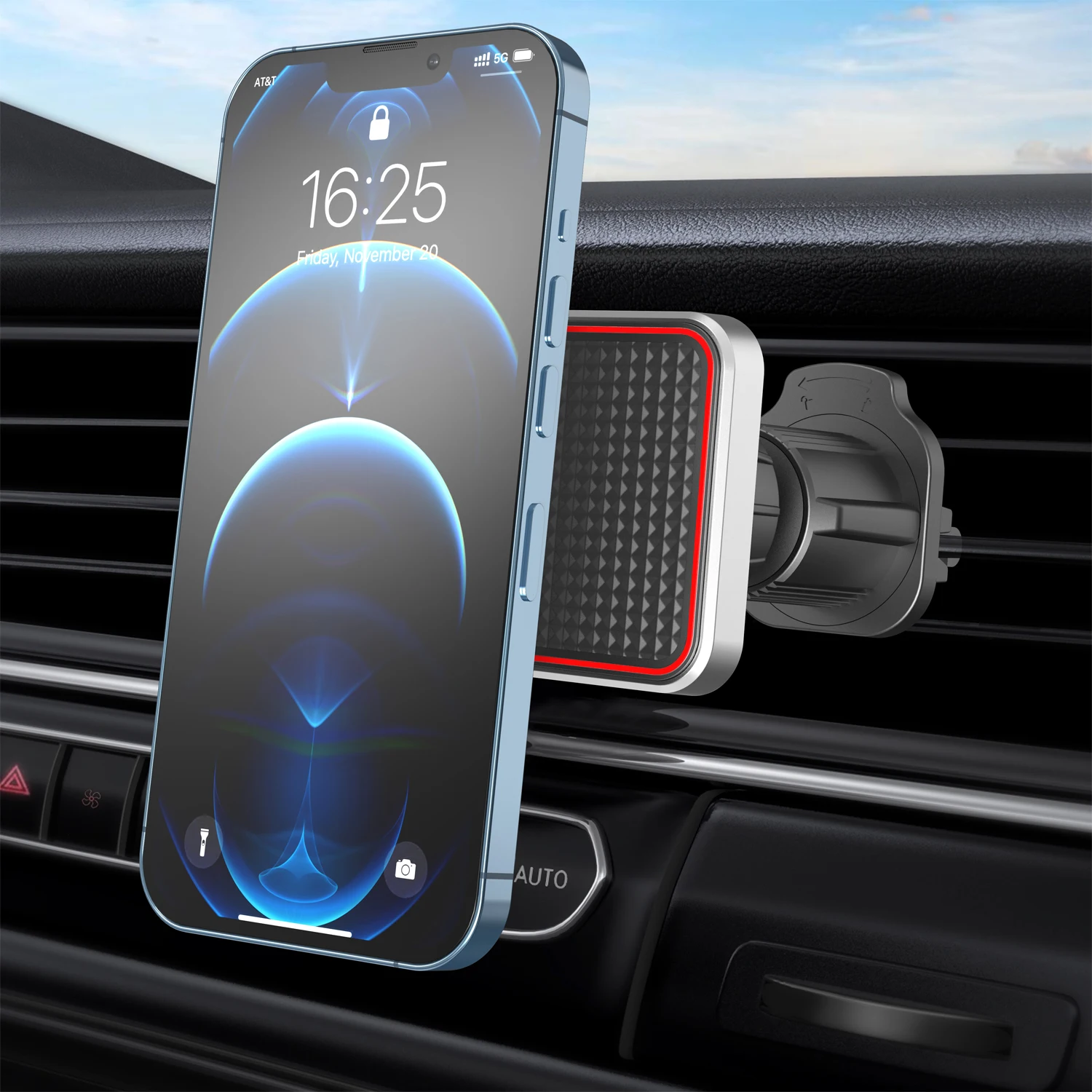 

Magnetic Car Phone Holder Vent 2023 Upgrade 6X N42 Strong Magnets, Universal Mobile Phone Mount Hook, 360 Rotating Air Vent Crad