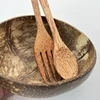 Natural Coconut Bowl 12-15cm Ramen Bowl Salad Bowl Rice Bowl Handmade Creative Coconut Shell Tableware Bowl Spoon Set 5