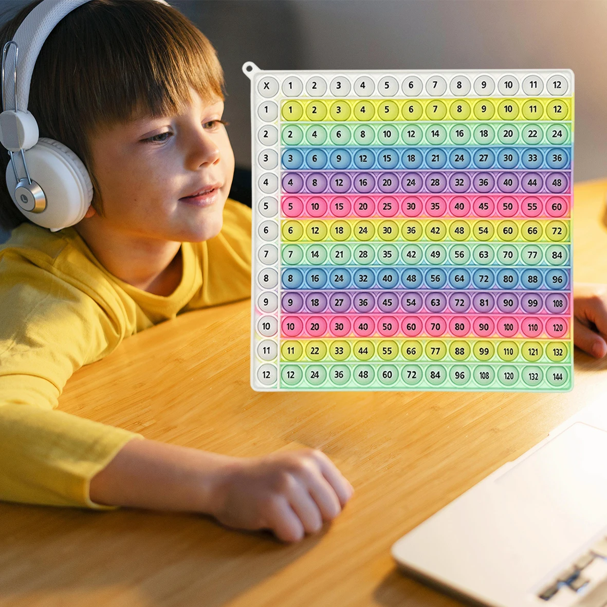 Multiplication Practice Math Games 12x12 Times Table Learning Board Game Mathematics Teaching Toys Gift for Birthday Christmas