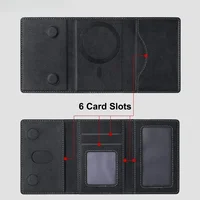 Magsafe – porte-cartes unisexe en cuir PU pour hommes, porte-cartes magnétique, portefeuille pour Apple pour téléphone 16 15 14 13 12 Pro Max Mini 4