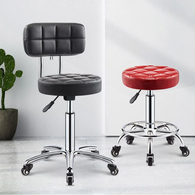 Hairdressing Chairs Furniture Beauty Makeup Salon Barber Styling Shaving Chair Swivel Lifting Pulley Round Stool Customized