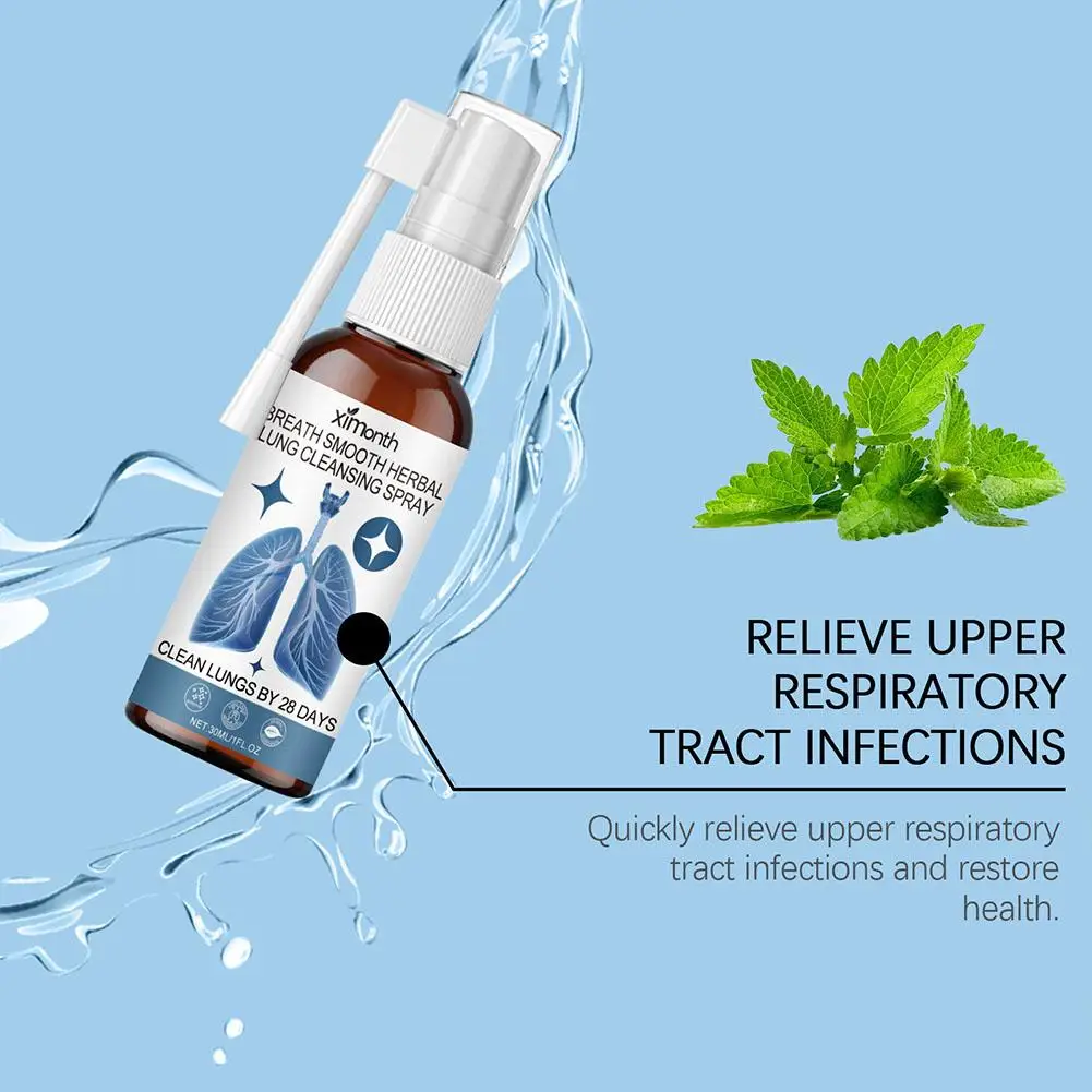 10X 30ml Herbal Lung Cleanse Mist Powerful Lung Support Cleanse & Breathe Herbal Mist Health Care Spray nasal spray herbal oral spray