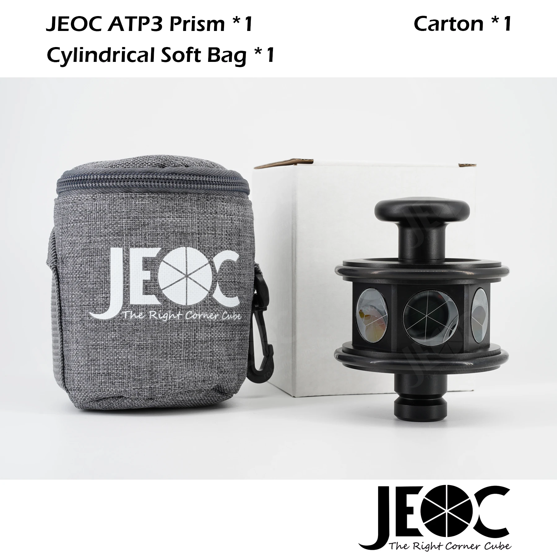 JEOC New GRZ101 Reinfored 360 Degree Prism W/o Accessories, Only Mini 360° Prism For Leica Total Station, Not Ready for ATR - 1420