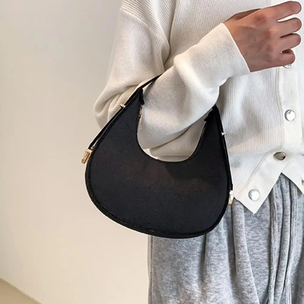 

Women Single Shoulder Bag Faux Leather Crossbody Bag Casual Underarm Bags Purse Zipper Ladies Dumpling Hobo Handbag bolsa