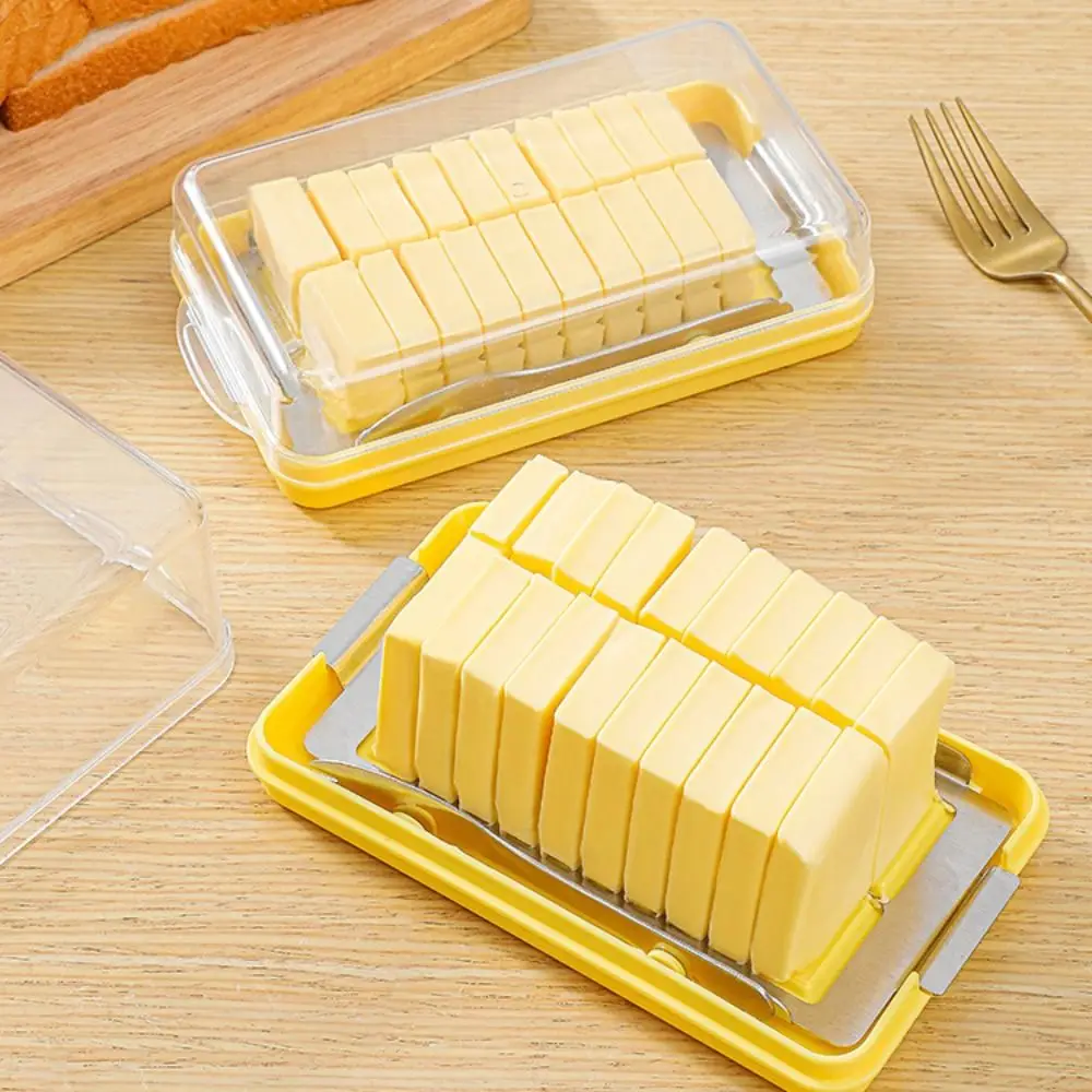 Butter Cheese Cutter Storage Box with Lid Household Kitchen Baking Food Butter Refrigerator Fresh Keeper Container Baking Tool