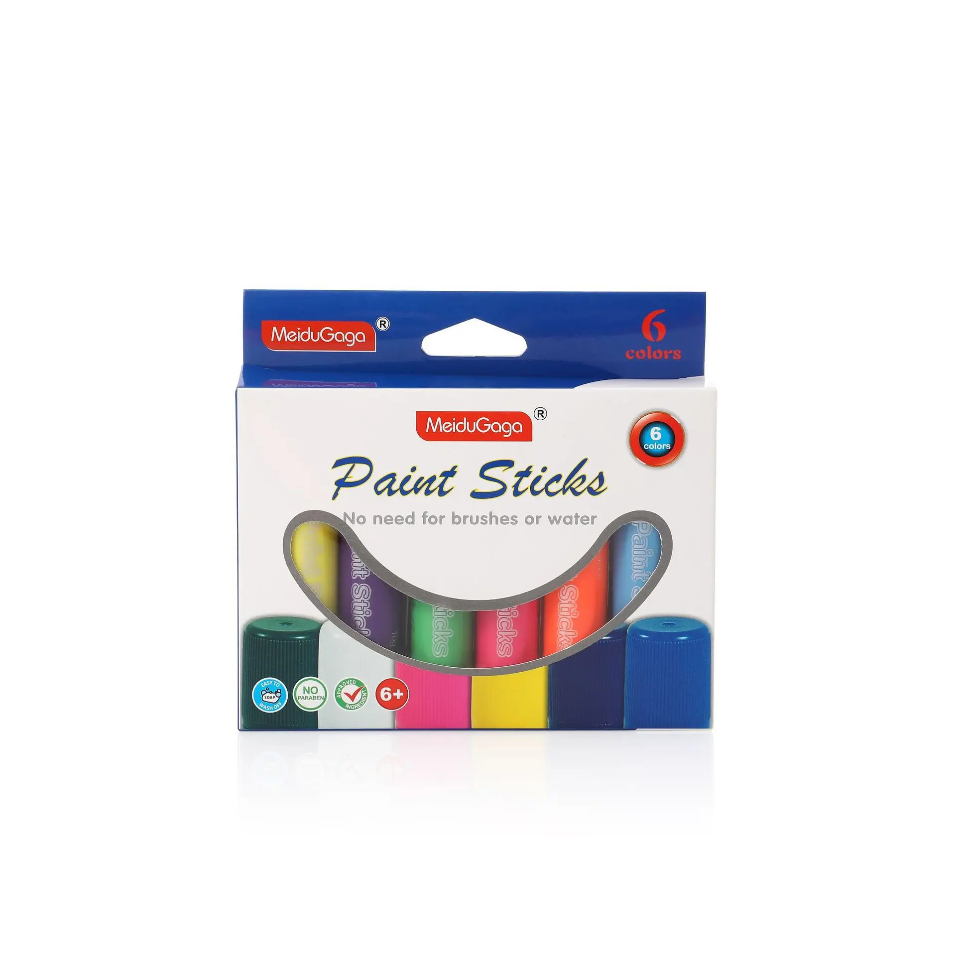 Fluorescent 6-color Quick-drying Crayon Flash Stick