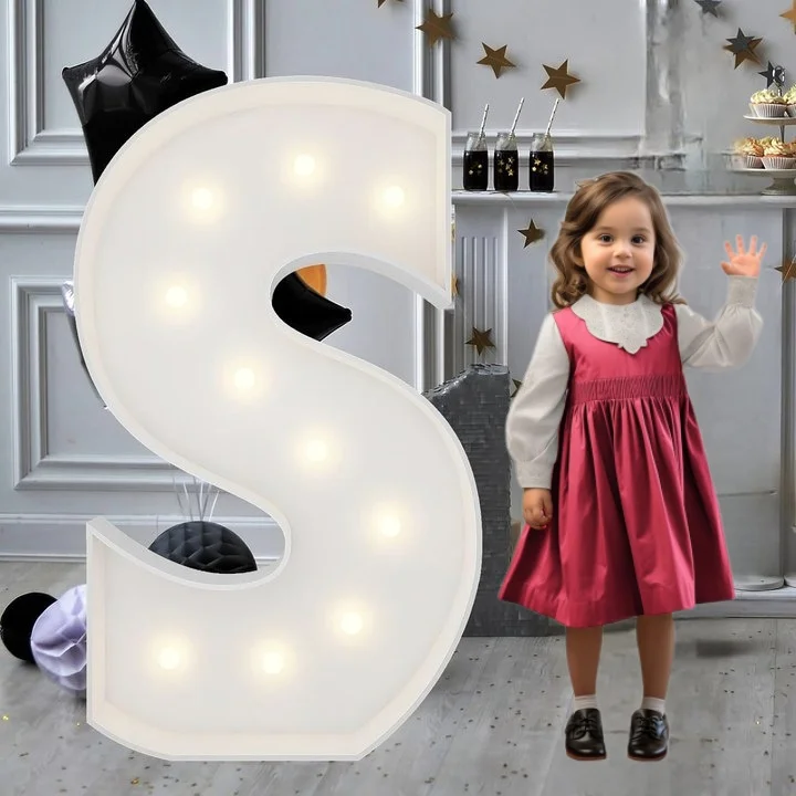 Lettere Luminose Giganti Per Tendone – 92 Cm – Lettera G – Kit Fai Da Te Per Baby Shower, Compleanni E Matrimoni