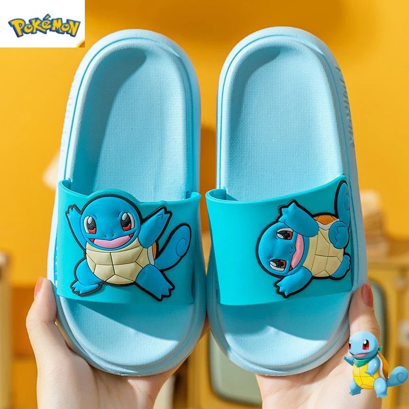 

Pokemon Summer Slippers For Kids Pikachu PVC Household Flip Flops Adults Women Girls Jigglypuff Charmander Cartoon Flat Shoes