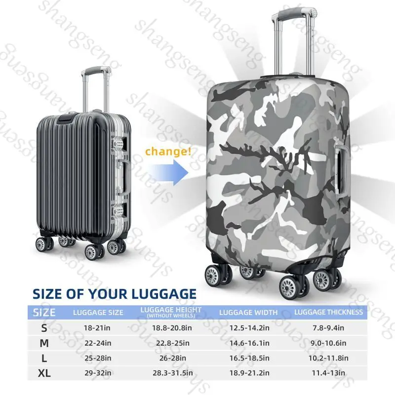 camouflage Thick Elastic Luggage Protective Cover Zipper Suit For 18-32in Bag Suitcase Covers Trolley Cover Travel 5