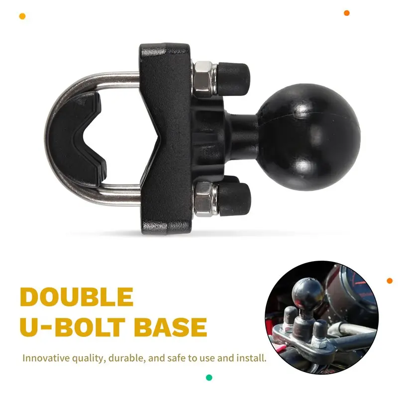 Support Guidon Moto Double Boulon U 1.5 Pouce pour GoPro Garmin Sony