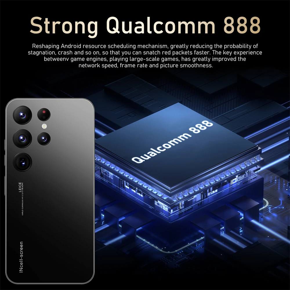 New S24 Ultra+ Smart Phone 5G Original 6.8Inch HD Full Screen Face ID 16GB+512GB Mobile Phones Global Version 5G Cell Phone