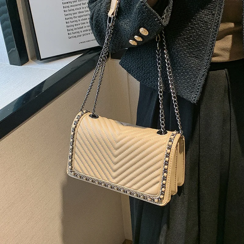 

Female Bag New European And American Fashion Light Luxury Small Square Bag Small Fragrance Wind Single Shoulder Crossbody Bag