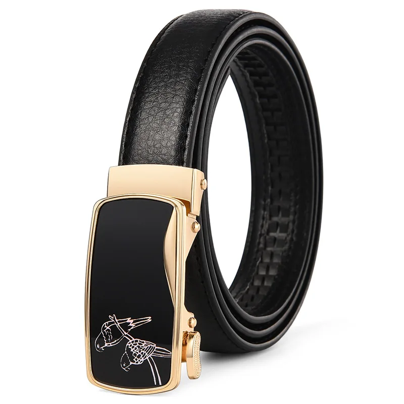 2022 New Ladies Business Leather Belt Casual Korean Version Versatile Automatic Buckle Love Buckle Belt Women's Trend Belt