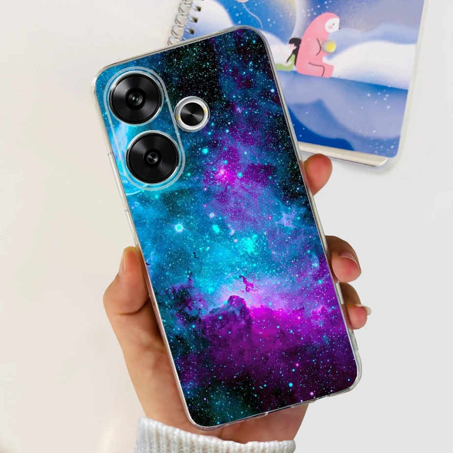 Stylish Painted Soft Silicone Phone Case - 6.79'' Protective Back Cover