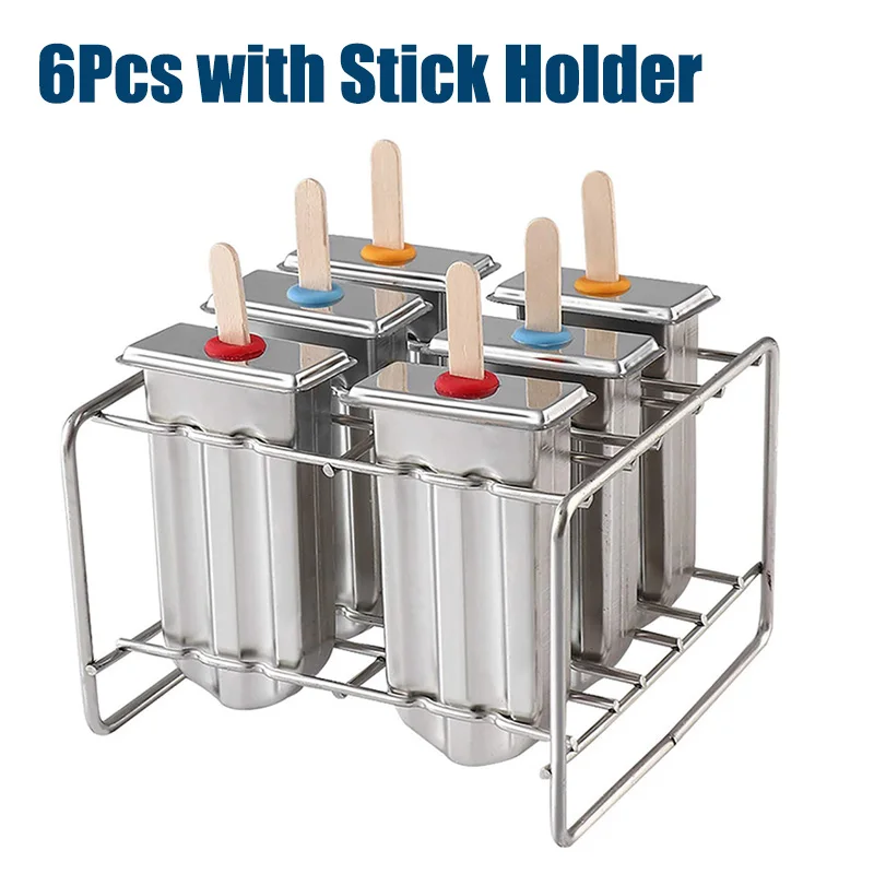 Premium Stainless Steel Popsicle and Ice Cream Maker with Holder Rack