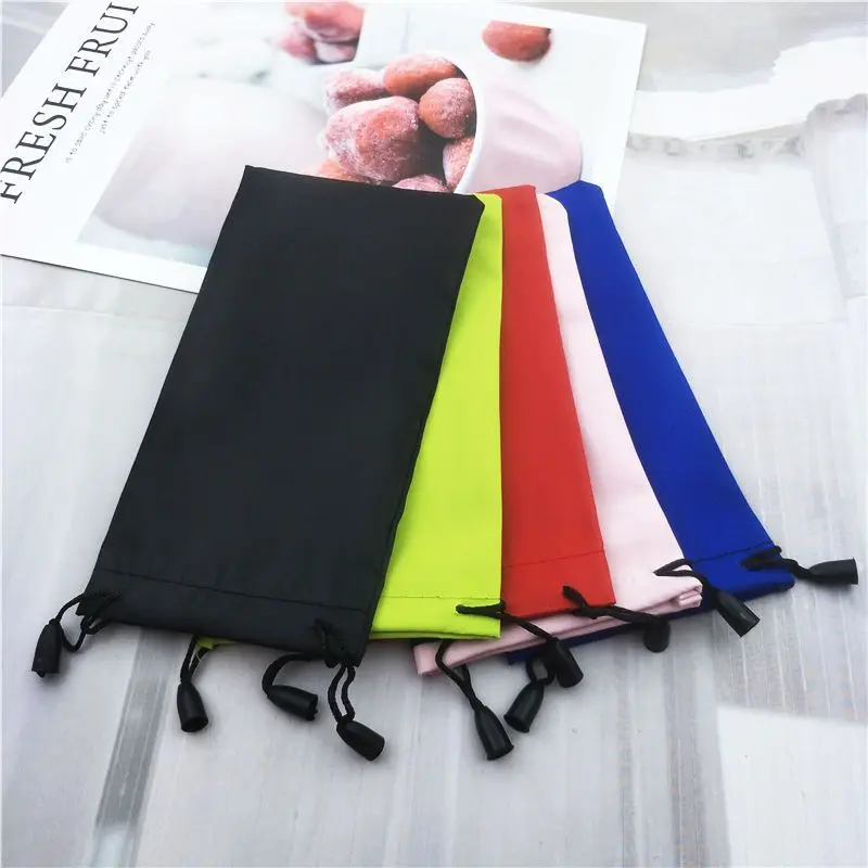 5 PCS 부드러운 방수 안경 가방 Drawstring 방진 선글라스 케이스 포켓 안경 천 파우치 안경 액세서리