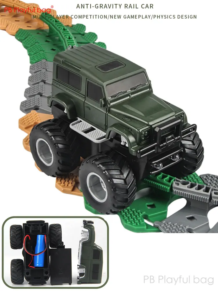 Children Anti gravity rail car Kid\'s track car set Electric jeep Rail cars Boys Assembled Toy set Birthday Gifts AC94