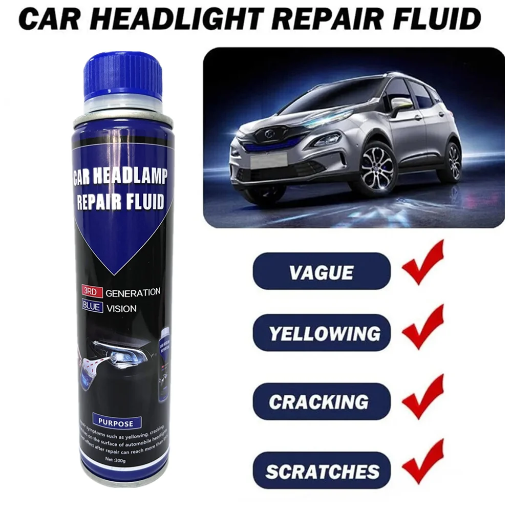 Car Headlight Evaporator Polymer Liquid Headlamp Polish Tool Kit Heating Cup 200ml Liquid Repair Oxidation Cleaning Set