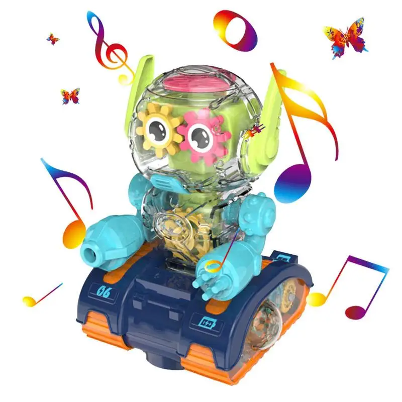 

Electric Transparent Gear Train Transparent Electric Train Toy Kids Toys With Lights And Sounds Battery Powered Action