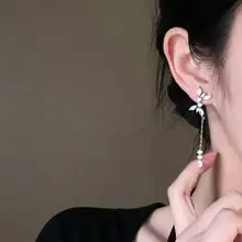  1Pair Flower Drop Earrings for Women Fashion Long Tassel Dangle Earrings 2022 Trend Girls Jewelry 